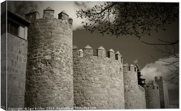 Towers of castle Avila Canvas Print by Igor Krylov