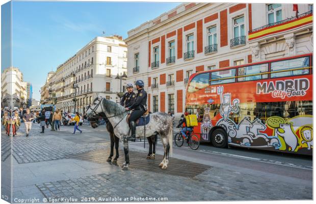 Police on horses Canvas Print by Igor Krylov