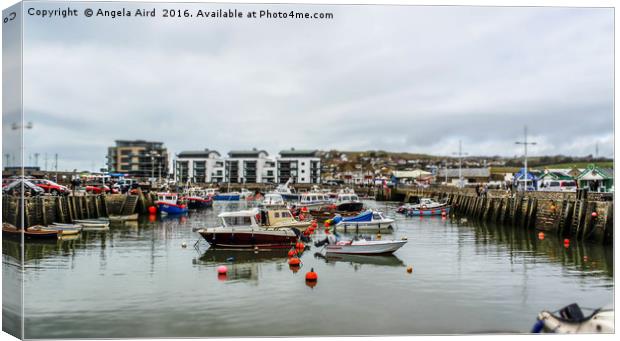 Westbay Harbour Canvas Print by Angela Aird