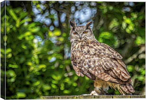 Eurasian Eagle Owl. Canvas Print by Angela Aird