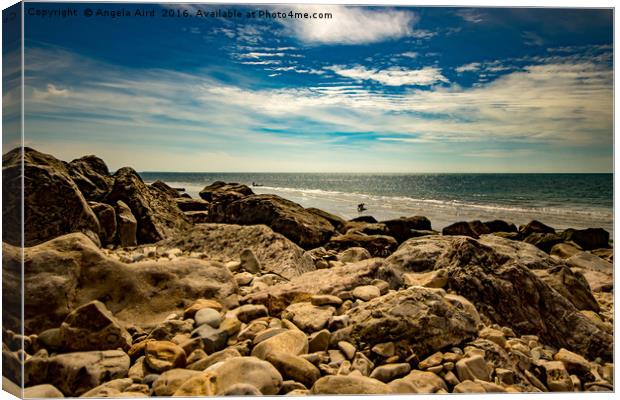 Charmouth Coast. Canvas Print by Angela Aird