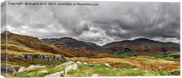 Hardknott Pass. Canvas Print by Angela Aird