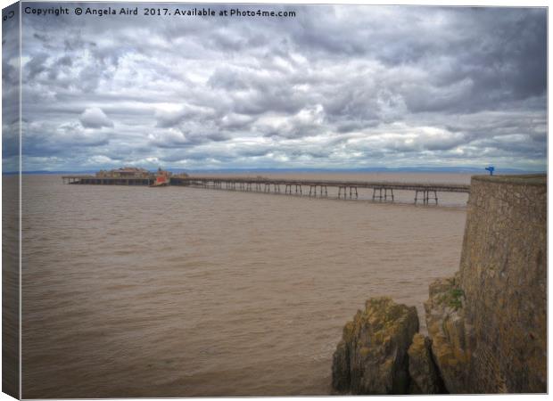 Birnbeck Pier. Canvas Print by Angela Aird