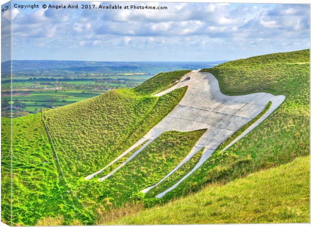 The White Horse. Canvas Print by Angela Aird