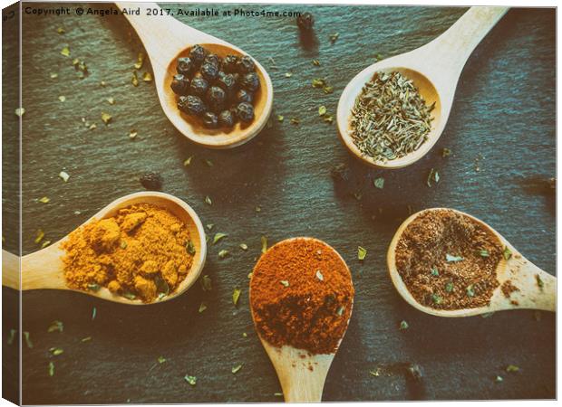 Herb and Spices. Canvas Print by Angela Aird
