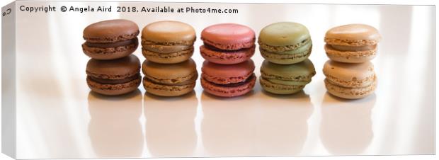 Macaroons. Canvas Print by Angela Aird