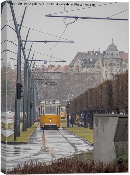 Budapest Tram. Canvas Print by Angela Aird