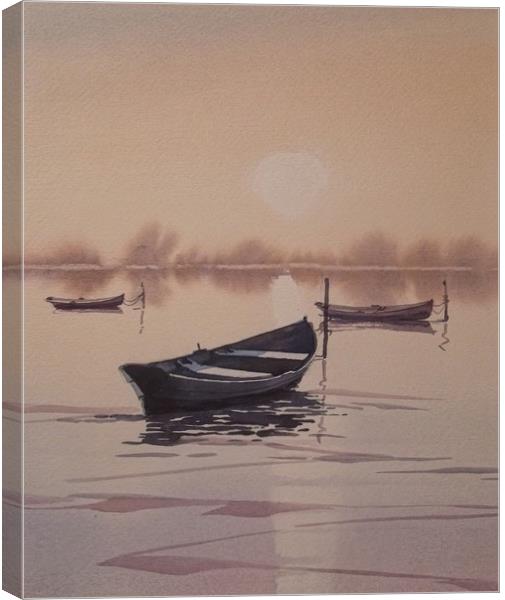 Sunrise Reflections Canvas Print by Henry Horton