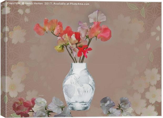 Sweet Peas Canvas Print by Henry Horton