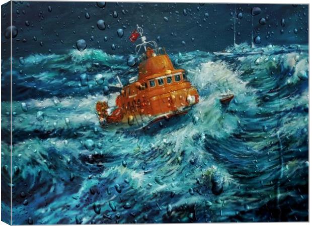 Stormy Seas Canvas Print by Henry Horton