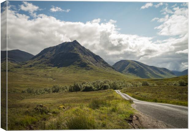 Glen Etive Road Canvas Print by Samuel Kerr