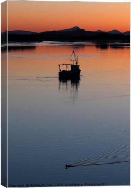 Evening Paddle Canvas Print by Gordon Murray