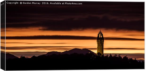 The National Wallace Monument, Stirling Canvas Print by Gordon Murray