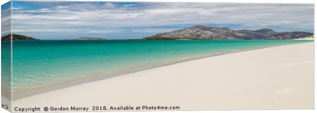 Traigh Mheilein beach, Isle of Harris, Scotland Canvas Print by Gordon Murray