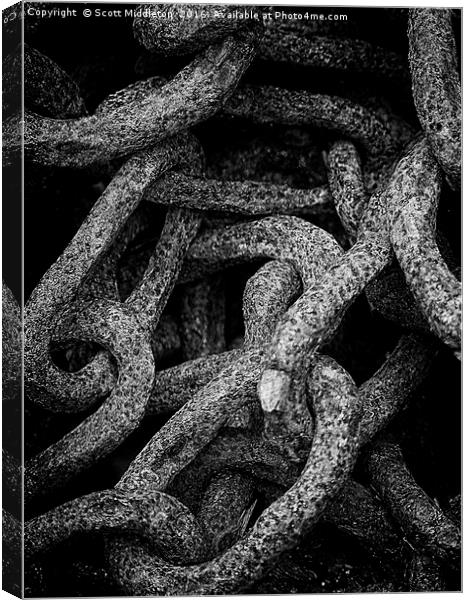 Rusty Chains Canvas Print by Scott Middleton