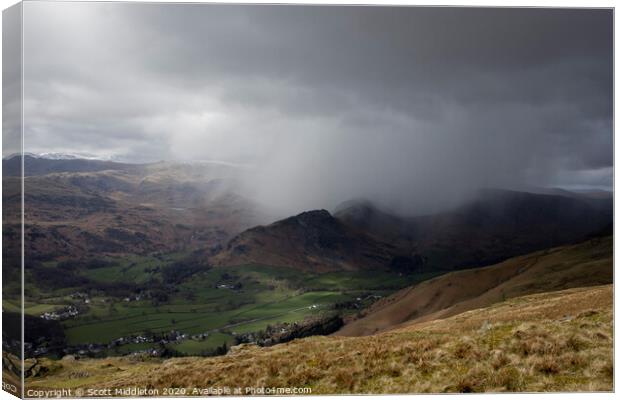 Helm Crag, Lake District Canvas Print by Scott Middleton