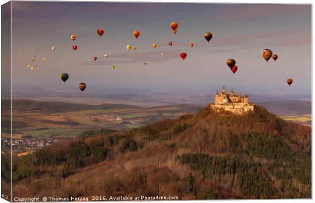 Montgolfiere Balloon fiesta Canvas Print by Thomas Herzog