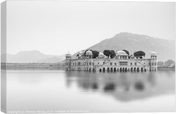 Jal Mahal - Jaipur Water Palace Canvas Print by Thomas Herzog