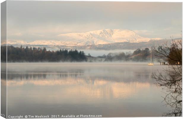 Lake Windermere, Cumbria, December 2017 Canvas Print by Tim Woolcock
