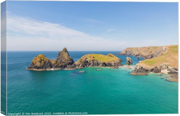 Kynance, Cove, Lizard, Cornwall, England Canvas Print by Tim Woolcock