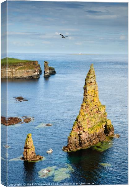Duncansby Sea Stacks Canvas Print by Mark Greenwood