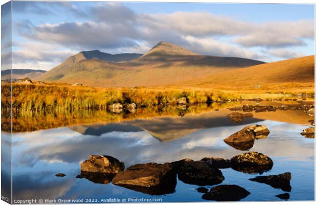 Lochan na-h'Achlaise Canvas Print by Mark Greenwood