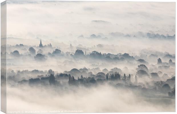 Castlemorton Fog Canvas Print by Bruce Little