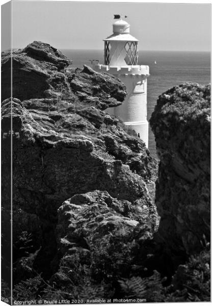 Start Point lighthouse detail Canvas Print by Bruce Little