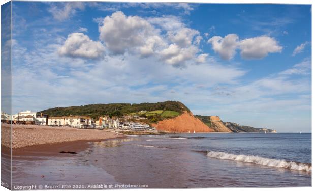 Sunny Sidmouth Canvas Print by Bruce Little