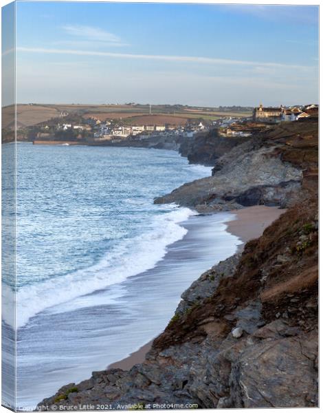 Distant Porthleven Canvas Print by Bruce Little