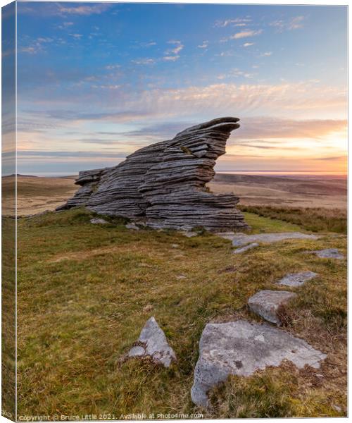 Watern Tor at sunrise Canvas Print by Bruce Little