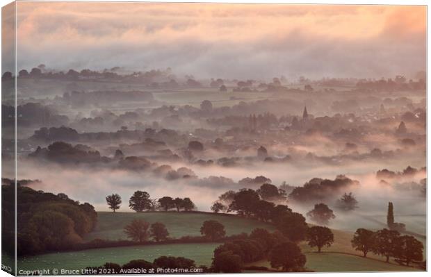 Fog in the Severn Valley Canvas Print by Bruce Little