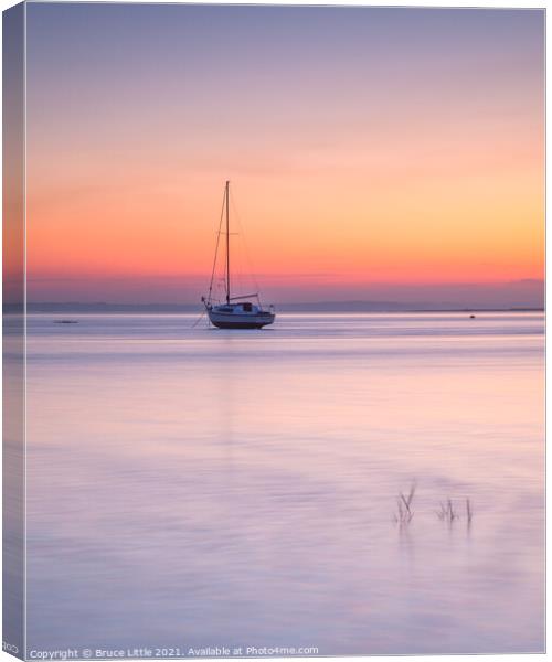 Sunset boat - Leigh on Sea Canvas Print by Bruce Little