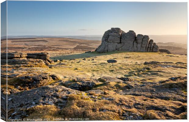 Haytor Dawn Canvas Print by Bruce Little