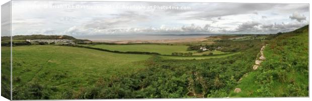 Panoramic Gower Canvas Print by Brian The Destroyer