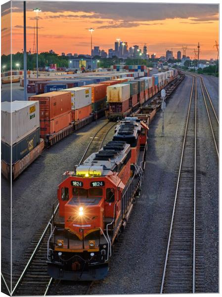 Minneapolis Saint Paul Rail Yard Canvas Print by Jim Hughes