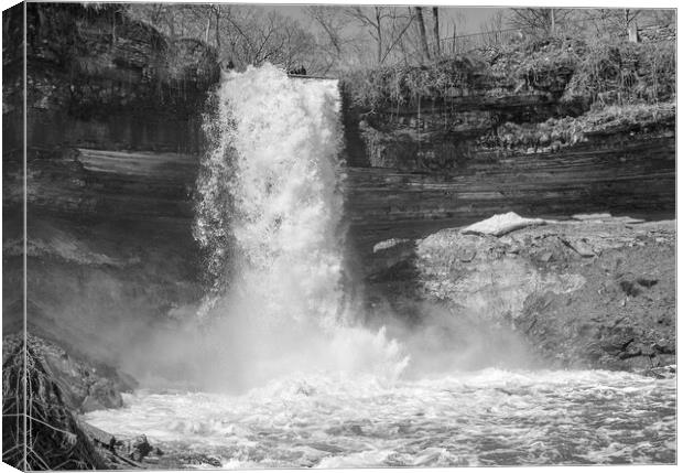 Minnehaha Falls, Minneapolis  Canvas Print by Jim Hughes