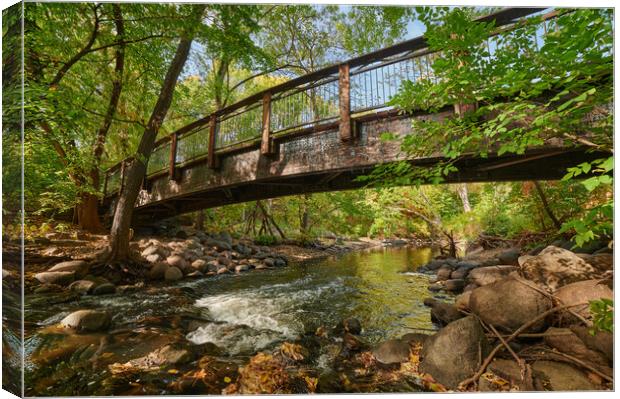 Bridge over Minnehaha Creek Canvas Print by Jim Hughes