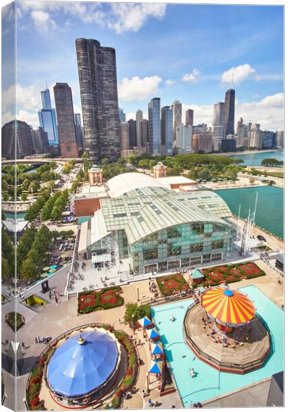 Chicago from Navy Pier Canvas Print by Jim Hughes