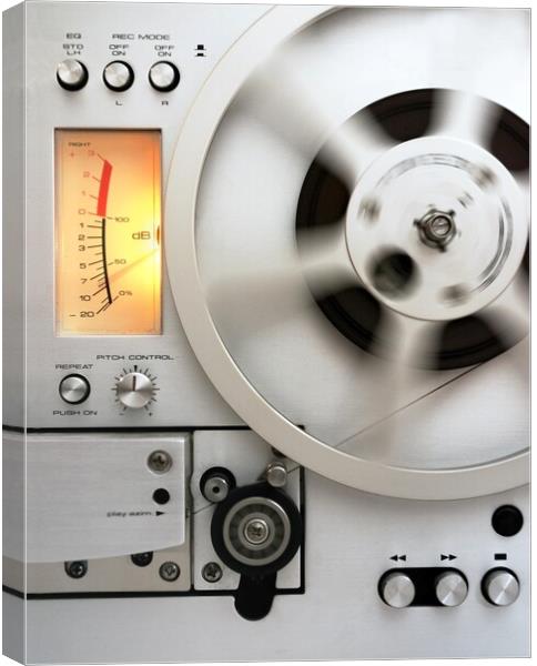 Reel-to-reel Canvas Print by Jim Hughes