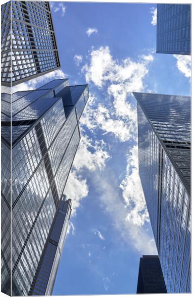 Willis Tower (Sears Tower) and some of its Chicago neighbors Canvas Print by Jim Hughes