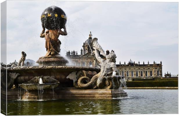 Castle Howard and the Atlas Fountain Canvas Print by Bethany Lang