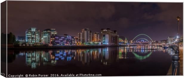 The Quayside, Newcastle Gateshead Canvas Print by Robin Purser