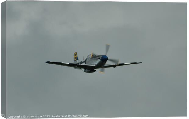 Mustang P-51 Canvas Print by Steve Pope