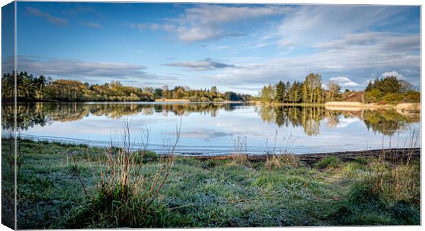 Scottish Loch in Morning Sunshine Canvas Print by Joe Dailly