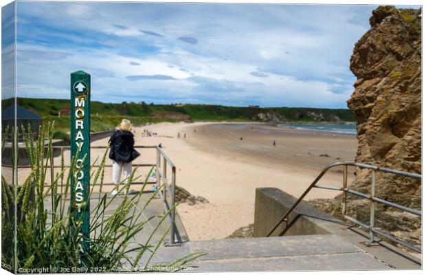  Moray Coastal Path Cullen Beach Canvas Print by Joe Dailly