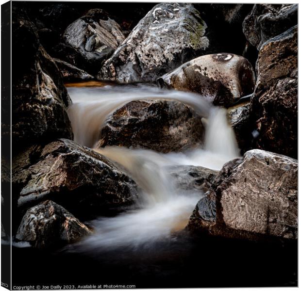 Majestic Waterfall close up in Glen Esk Canvas Print by Joe Dailly