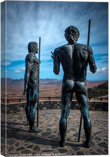 Fuertaventura Statues Guise and Ayose Canvas Print by Joe Dailly