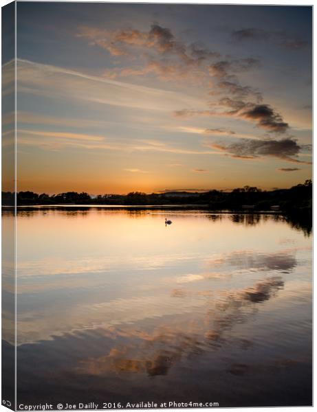 Sunset Reflections  Canvas Print by Joe Dailly