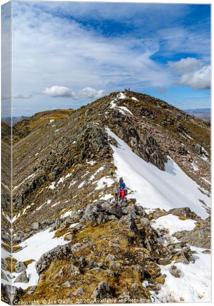 Majestic Ridges of Glencoe Canvas Print by Joe Dailly